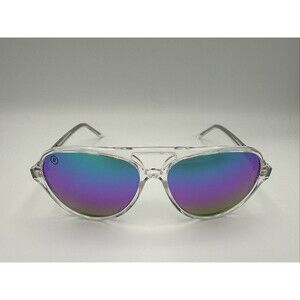 Blenders Skyway Crystal Orb Clear-Blue Purple Polarized Sunglasses 58-20-144